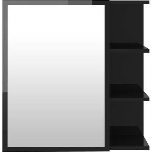 Kupaonski ormarić s ogledalom crni 62,5x20,5x64 cm od iverice slika 7