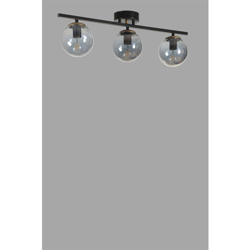 Elegantni Crni Füme Stakleni Luster Yeni Can - 3 Lampe slika 5