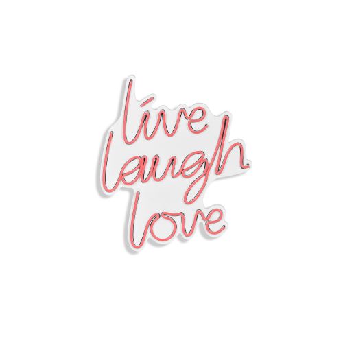 Wallity Ukrasna plastična LED rasvjeta, Live Laugh Love - Pink slika 15