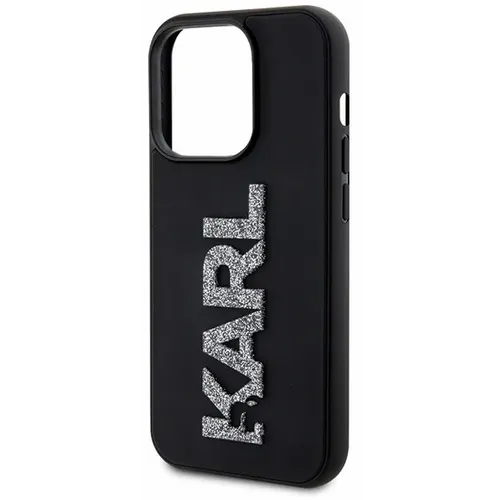 Originalna torbica KARL LAGERFELD Hardcase KLHCP15X3DMBKCK za iPhone 15 PRO MAX (3D Logo Glitter / crna) slika 5