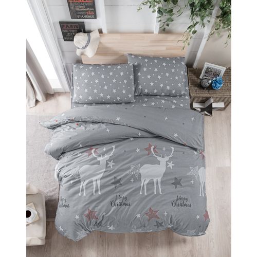 Merry Grey
White
Red Ranforce Double Quilt Cover Set slika 1