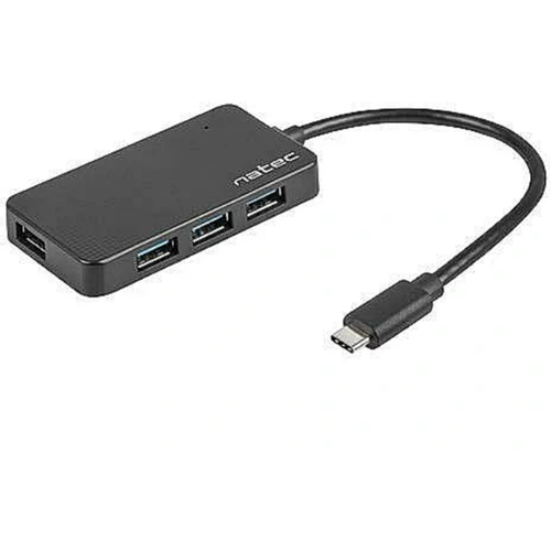Natec NHU-1343 Silkworm USB 3.0 Type-C Hub, 4x Type-A Ports, Cable 15 cm slika 1