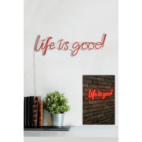 Life Is Good - Red Red Decorative Plastic Led Lighting slika 4