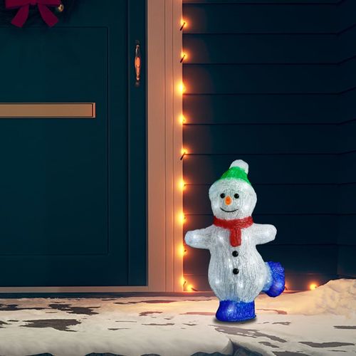 LED božićna akrilna figura snjegovića unutarnja i vanjska 30 cm slika 1