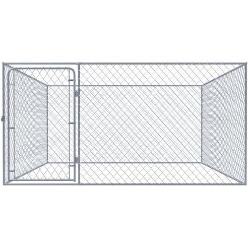 Vanjski kavez za pse od pocinčanog čelika 2 x 2 x 1 m slika 12