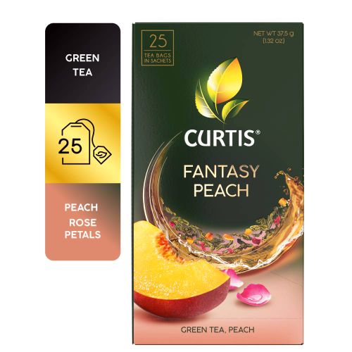 Curtis Fantasy Peach - Zeleni čaj sa komadićima jabuke, breskve i laticama ruže slika 1