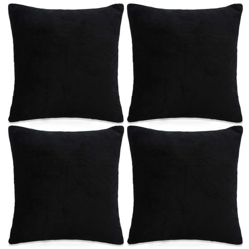 Jastučnice od tkanine 4 kom 80 x 80 cm crne slika 14