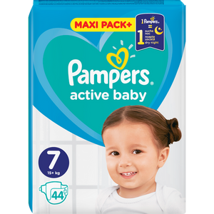 Pampers Active Baby Maxi Pack pelene, veličina 7, 44 komada