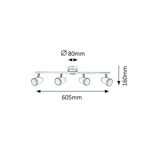 Rabalux Karen 4 headed spot integrisani LED Spot rasveta slika 5