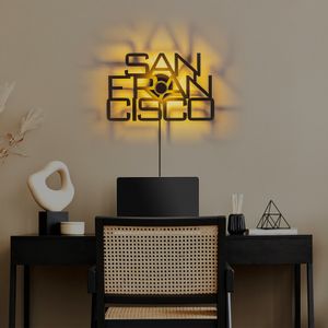 San Francisco Black Wall Lamp