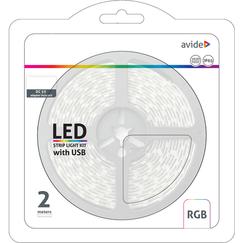 Avide LED traka, RGB, 7.2W, 5V, 2 met., IP65 - ABLSBL5V5050-30RGB65 slika 1