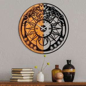 Wallity Ukrasni drveni zidni sat, Wooden Clock - 67