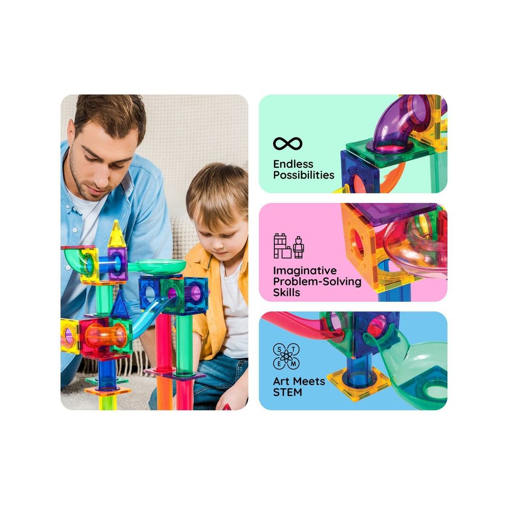 PicassoTiles Magnetne pločice za slaganje PTG100, 100kom slika 2