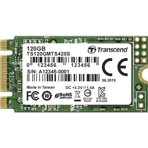 Transcend TS120GMTS420S 120GB, M.2 2242 SSD, SATA3 B+M Key, TLC slika 1