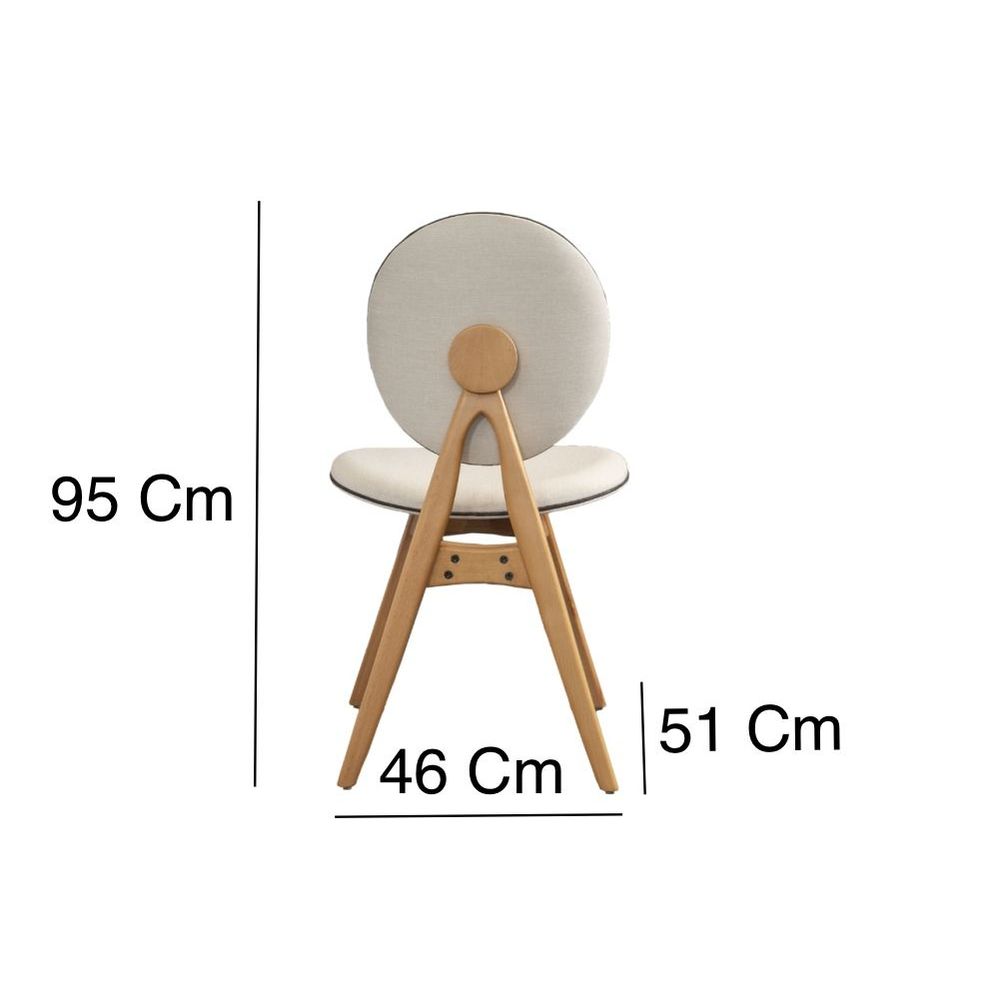 Set Stola i Stolica Touch (2S-1B) v2 - Hrast i Bež (4 Komada) slika 13