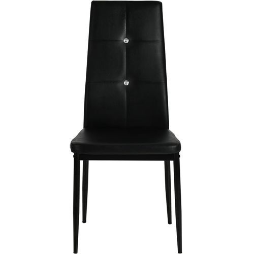 Blagovaonske stolice od umjetne kože 4 kom crne slika 30