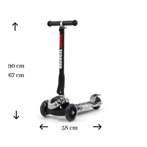 Milly Mally romobil na 3 kotača Scooter Magic crno - sivi slika 2