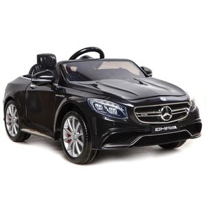 Licencirani auto na akumulator Mercedes S63 AMG - crni/lakirani