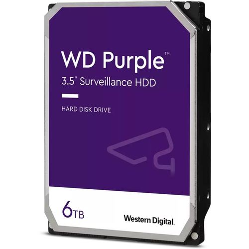 WD 6TB 3.5 inča SATA III 64MB IntelliPower WD64PURZ Purple hard disk slika 1