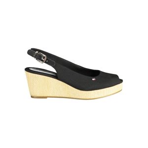 TOMMY HILFIGER BLACK WOMAN SANDAL SHOES