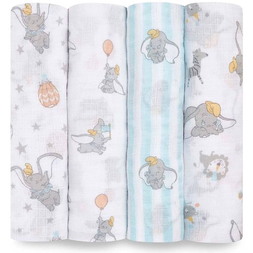 aden+anais® essentials 4 dijelni komplet pelena za povijanje 112x112 disney dumbo new heights slika 1