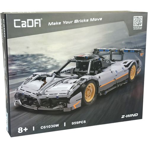 CADA kocke za slaganje-sivi sportski auto slika 4
