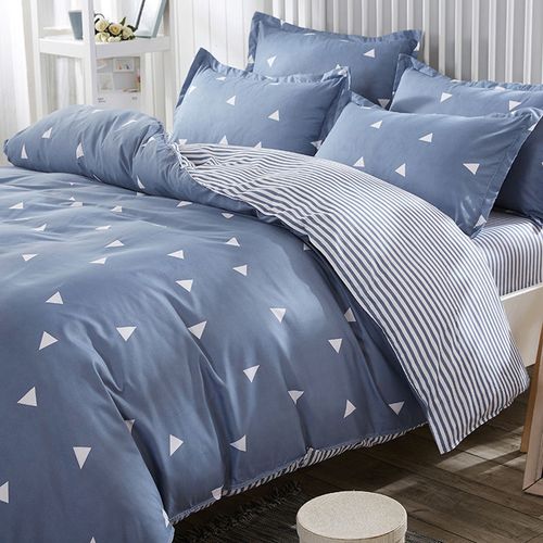 Üçgen - Blue Blue
White Double Duvet Cover Set slika 1