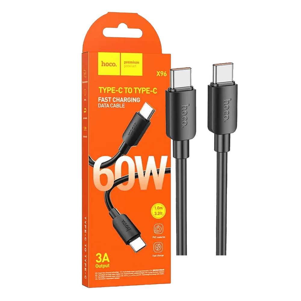hoco. USB kabl za smartphone, type C, 60W, crna - X96 Hyper, 60W, Black slika 1
