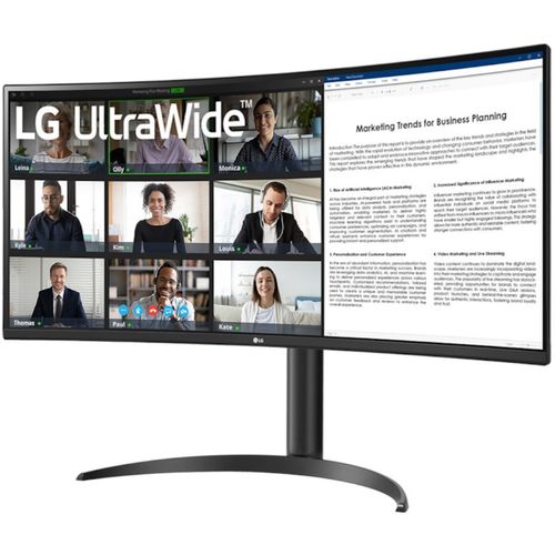 LG 34WR55QC-B Monitor 34" VA zakrivljen 21:9 3440x1440 100Hz 5ms GtG HDMIx2 DP USB freesync visina slika 3