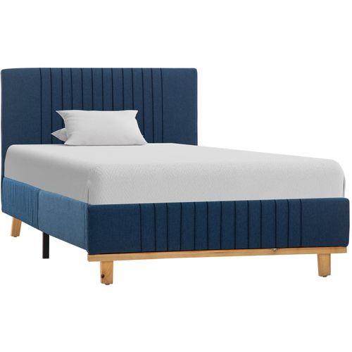 Okvir za krevet od tkanine plavi 90 x 200 cm slika 30