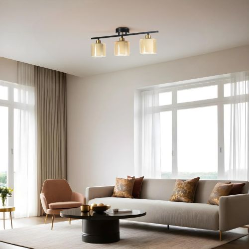 Yeni Nomi 3 Lü Siyah Bal Camlı Avize Black
Amber Chandelier slika 1