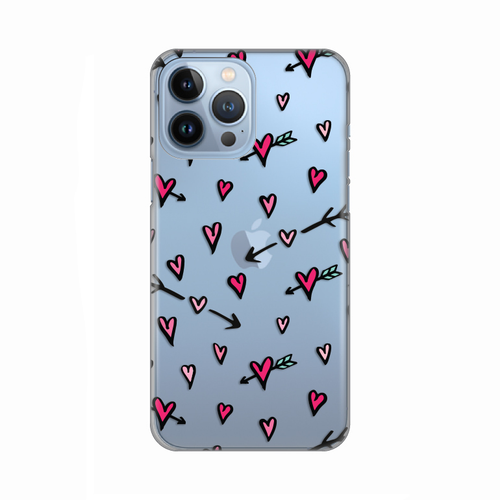 Torbica Silikonska Print Skin za iPhone 13 Pro Max 6.7 Hearts Pattern slika 1