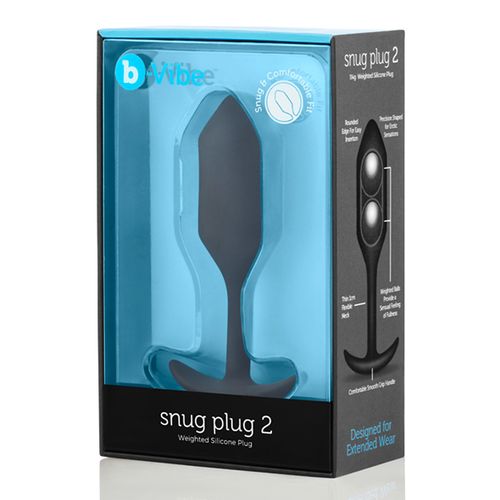 Analni čep B-Vibe - Snug Plug 2, crni slika 7