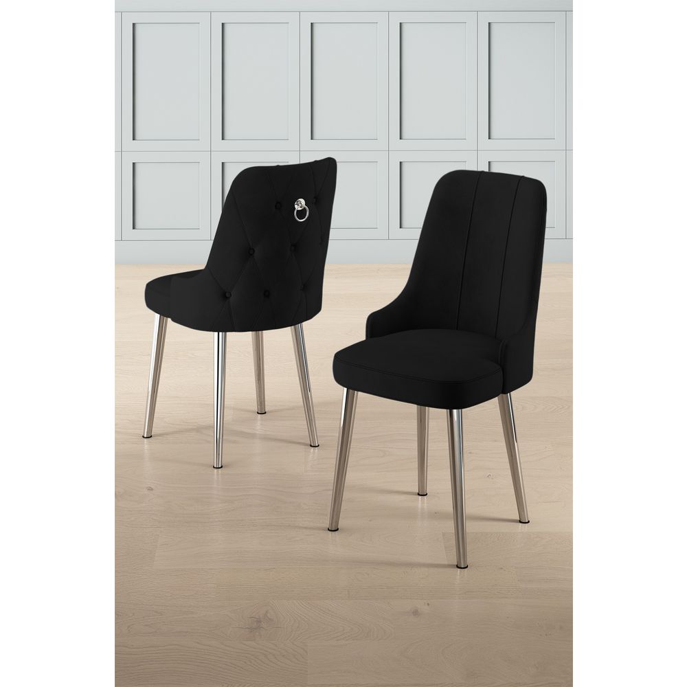 Newa - Crna, Hrom Crna Set Stolica (2 Komada) slika 1