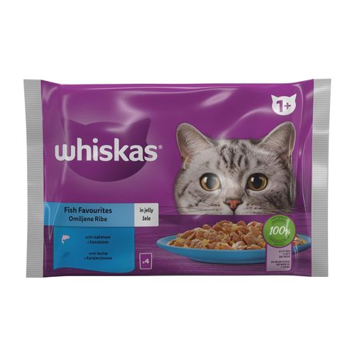 Whiskas kesice, riba 4x85gr slika 1