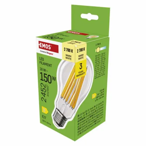 Led sijalica Filament A70 18W(150W) 2452lm E27 WW Emos ZF5D82 slika 1