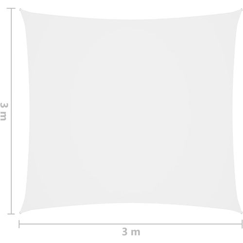 Jedro za zaštitu od sunca od tkanine četvrtasto 3 x 3 m bijelo slika 6