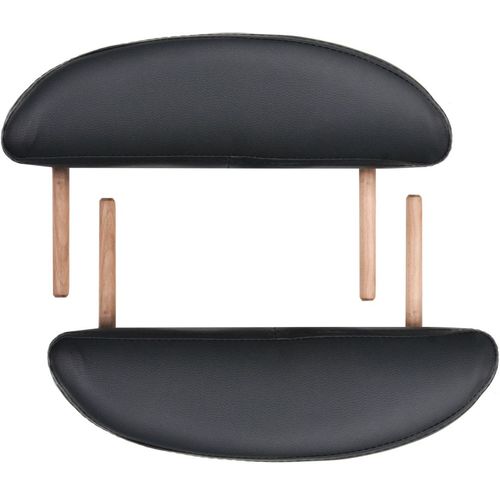 Sklopivi masažni stol debljine 4 cm s 2 jastučića ovalni crni slika 12
