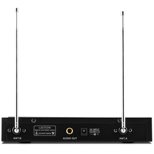 Auna Pro VHF-400 DUO 1, 2-kanalni VHF bežični mikrofonski set, 1 x prijemnik, 2 x ručni mikrofon slika 9