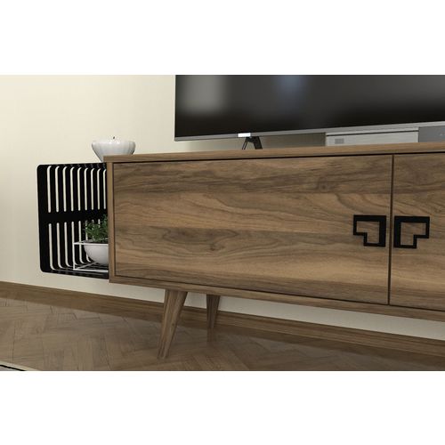 Woody Fashion TV jedinica, Orah Crno, Oltre - Walnut, Black slika 5