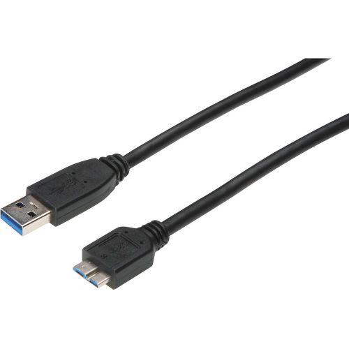 USB 3.0 priključni kabel A/mikro B 0,25 m crni AK-11234 slika 1