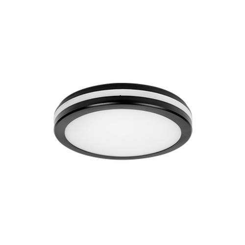 Green Tech LED plafonjera  24W, 3000K - 4000K - 6500K, promjer 30cm, IP65, crna slika 1