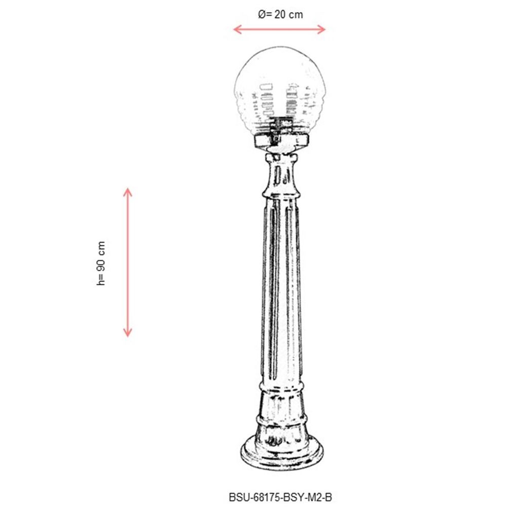 BSU-68175-BSY-M2-B Crna Spoljašnja Podna Lampa slika 3