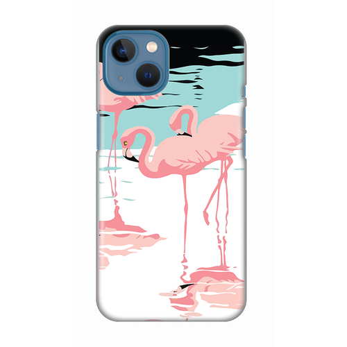 Torbica Silikonska Print za iPhone 13 6.1 Pink Flamingos slika 1