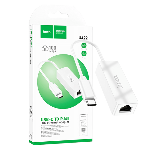 hoco. Adapter USB type C na LAN (100 Mbps) - UA22 type C slika 1