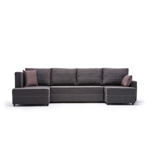 Atelier Del Sofa Kutna garnitura na razvlačenje, Smeđa, Ece Panoramik - Brown slika 5