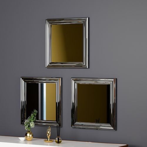 Woody Fashion Set ogledala (3 komada), Srebro, Otto - Silver slika 3