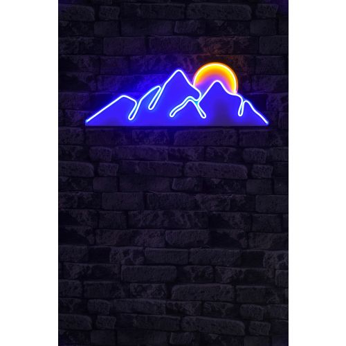 Wallity Ukrasna plastična LED rasvjeta, Mountain - Blue - Yellow slika 9