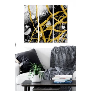 Dekorativna Slika od MDF-a u Više Boja (Set od 3 Komada)