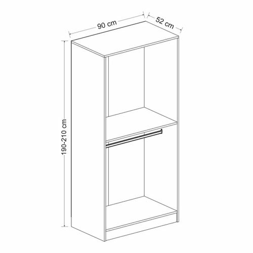 Woody Fashion Garderoba, Kale Glass Anthracite - 190 slika 8